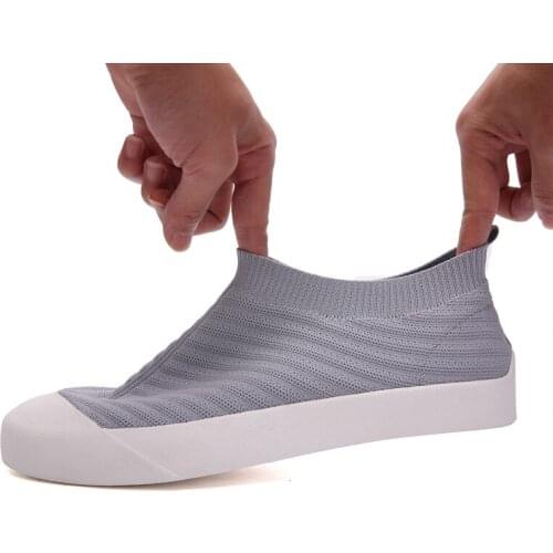 Solid Shoes Men Outdoor Aqua Shoes Stretch Fabric Slip on Beach Shoes Women Quick Dry Breathable Barefoot Upstream Water Shoes