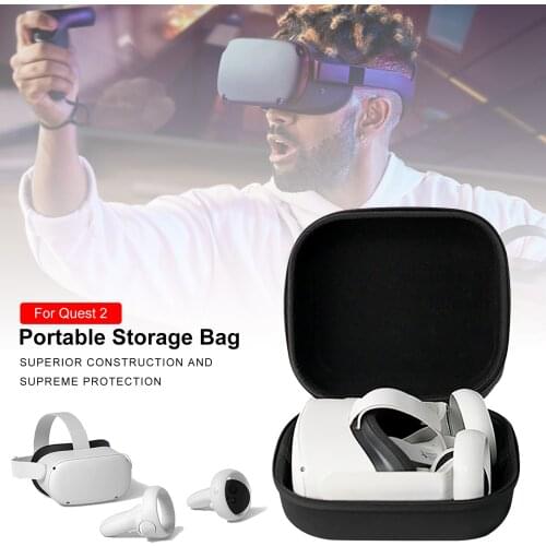 Portable Hard EVA Pouch Protective Cover Storage Bag Box Carrying Case for -Oculus Quest 2 VR Headset and Accessories
