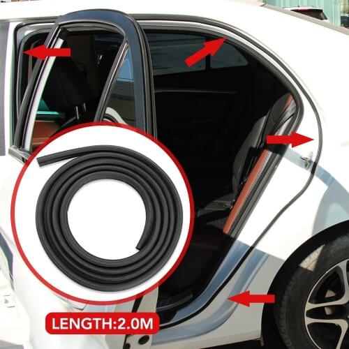 2M Auto Door Rubber Seal Strip L-type Double Layer Sealing for Honda Civic Accord Fit Peugeot 307 206 407 308 Citroen C4 C5