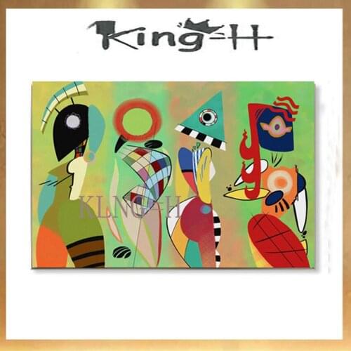 Russia Best Art Hand-painted Top Modern Abstract Wall Art Wassily Kandinsky Oil Painting on Canvas Reproduce Kandinsky Painting
