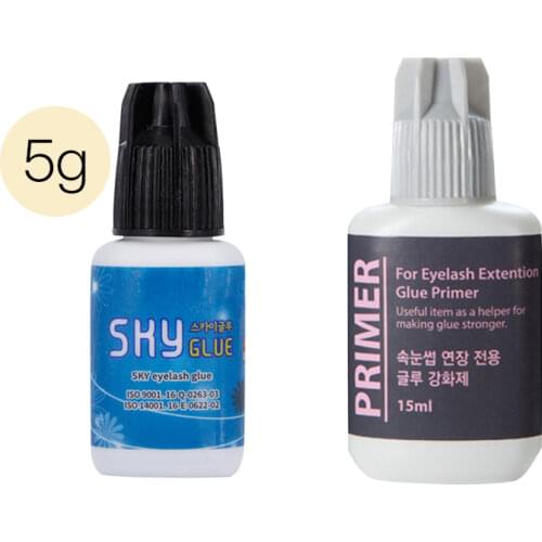 5g SKY glue and 15ml Glue Primer Used on Roots of False Eyelashes Make Eyelash Glue stronger Keep Lashes Stay Longer