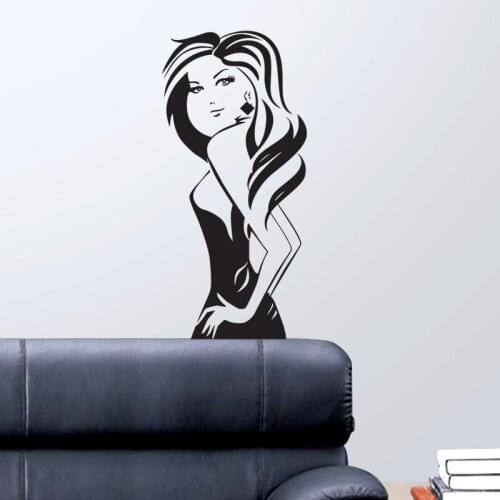 Beauty Salon Sticker Hair Salon Wall Decal Barber Shop Scissor Vinyl Window Decals Decor Mural Hairdresser Glass Sticker