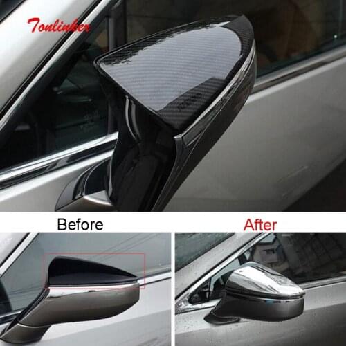 Tonlinker Exterior Car Rear view mirror Cover Stickers for Lexus UX200 260h 2019 Car Styling 2 PCS ABS Chrome Cover stickers