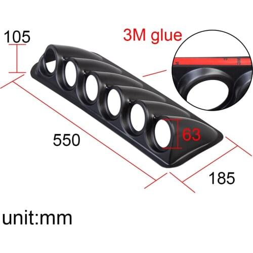 Universal 6 Hole 63mm Dash Gauge Pillar Pod Cluster Boat Car Gauge Cluster Mount Holder Auto Car 5.5Meter Left/Right Hand Drive