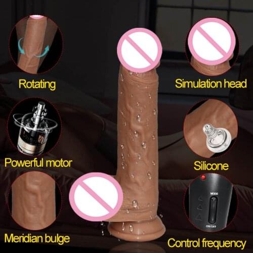 Rotating Vibration Dildo Realistic Silicone Penis Big Dildo Sex Toys for Woman Large Thick Dildo Sex Shop Sex Dildo Suction Cup