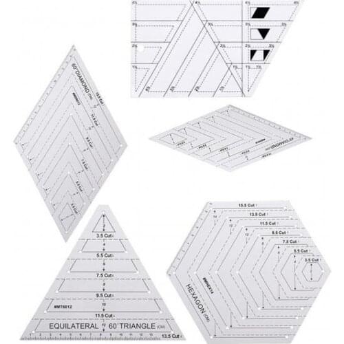 1 Set Creative Sewing Rulers Kit Portable Plastic DIY Patchwork Craft Quilting Set Smooth for Home