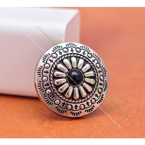 10pcs 30mm Silver Plated Southeast Flower Pattern Leathercraft Belt Hardware Saddle Tack Bridle Leather Bag Concho ScrewbacK