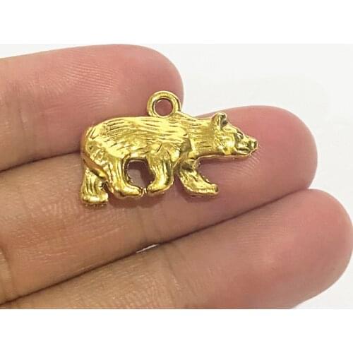 12pcs Asian Black Bear DIY Couples Pendant Necklace Keychain Earrings Accessories Charms Findings Jewelry Making Supplies Crafts