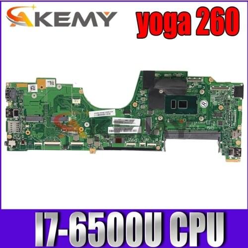 Akemy AIZS1 LA-C581P Main board For lenovo ThinkPad yoga 260 12.5 Inch laptop motherboard SR2EZ I7-6500U DDR4