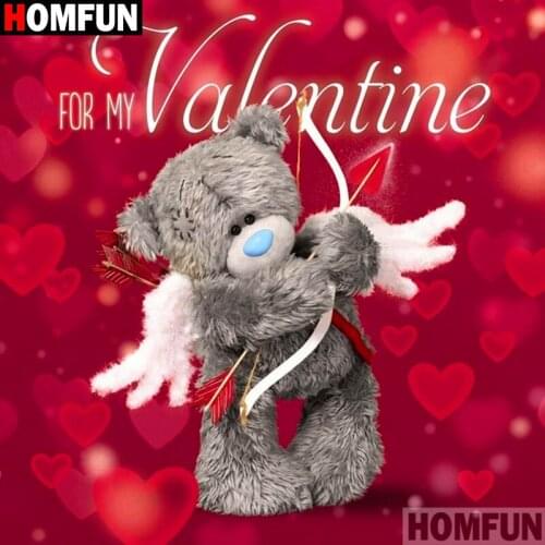 HOMFUN Full Square/Round Drill 5D DIY Diamond Painting "Cartoon bear" 3D Diamond Embroidery Cross Stitch Home Decor A19416