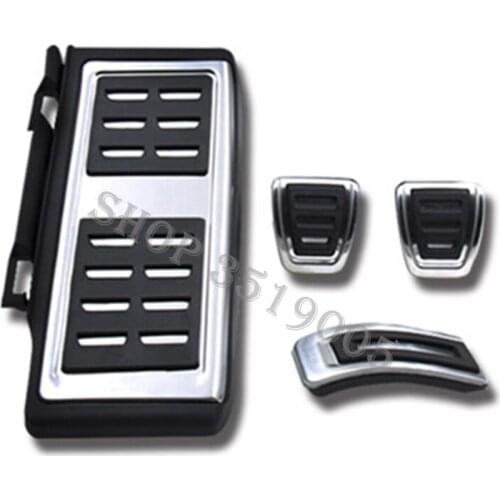 Car Foot rest Modify Pedal Plate Pad AT/MT Accessories For Volkswagen VW New Tiguan 2017 car floor mats carpet rugs