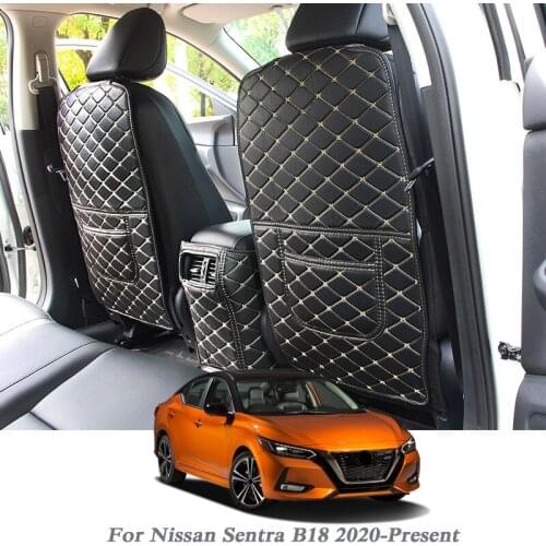 Car Styling Leather Car Interior Seat Protector Side Edge Protection Pad For Nissan Sentra B18 2020-PresentSticker Anti-kick Mat