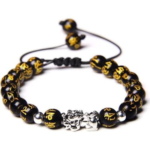 Feng Shui PIXIU Charm Natural Stone Tiger Eye Bracelet Men Lava Lapis Lazuli Beads Bracelets For Women Pray Luck Jewelry Pulsera