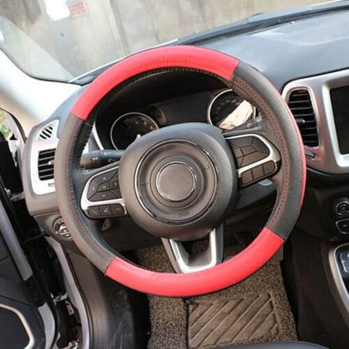 1 Piece Pu Leather Car Steering Wheel Protection Cover Steering Covers For Jeep Compass 2016 2017 Renegade 2015 2016 2017 Car