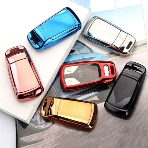 New Hard TPU Car Key Case Full Cover For Audi A4 New A4L A5 A6L B9 S5 S7 Q5 Q7 TT TTS 8S Coupe 2016 2017 Protector Accessories