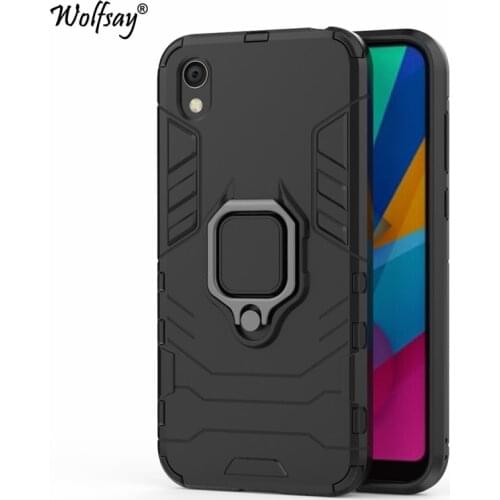 For Huawei Y5 2019 Case, Honor 8S Car Holder Armor Cases Hard PC & Soft Silicon Cover for Huawei Y5 2019 AMN-LX9 AMN-LX1 Wolfsay