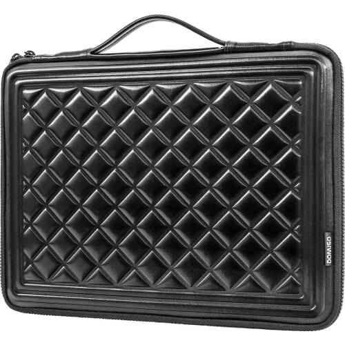 DOMISO 10 13 14 15.6 inch Laptop Sleeve EVA Carrying Case with Handle for Lenovo ThinkPad Dell Acer Spin ROG Zephyrus, Black