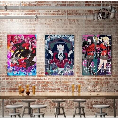 Hd Prints Home Decor Anime Kakegurui Beautiful Girl Pictures Wall Artwork Modular Poster Painting Canvas Living Room No Framed