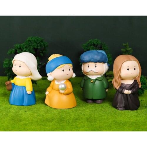 INS 4 Artists Mystery Blind Box Cartoon Surprise doll Random Box set Toys Collectibles Figure Character Model Gifts For Children