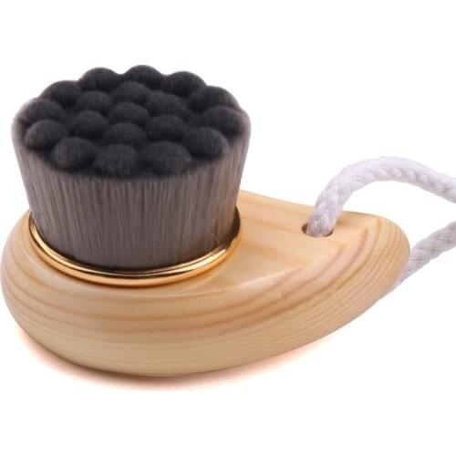 Wooden Handle Makeup Brushes Skin Care Massager For Face Beauty Cleaner Instruments Home Use Wash Devices Facial Cleansing