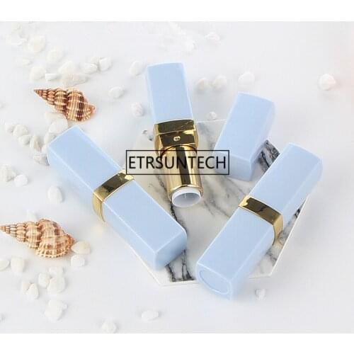 Empty Elegant Lip Rouge Sub Tube Cosmetic Lip Containers 12.1mm Elegant Blue black Lipstick Packing Tube F1917