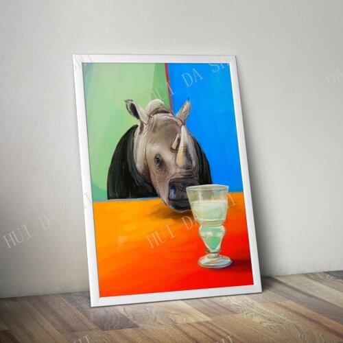 Rhino drinks absinthe
