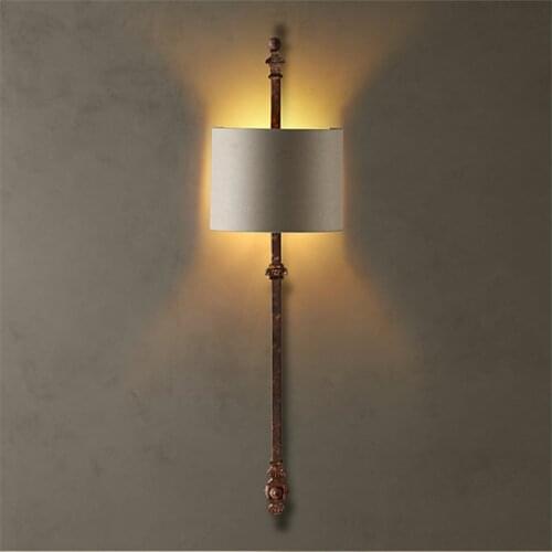 RH American Wall Lamps Retro Loft Living Room Bedroom Bedside Background Sconce Wall Light Mirror Headlight Design Lighting