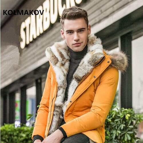 2019 Winter Parkas Mens and Womens thicken Hooded Coats Fur Collar high quality White Duck Down Jacket men