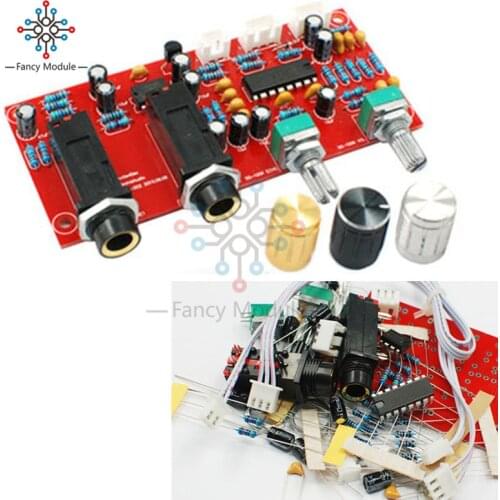 DIY PT2399 NE5532 Microphone Amplifier Board Preamplifier Reverberation + Front Panel