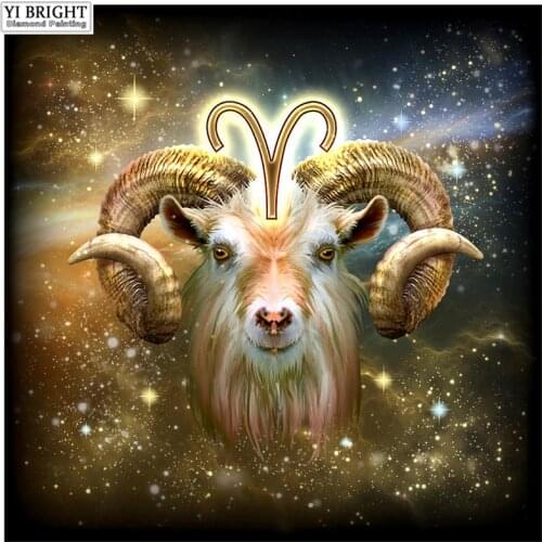 Full Square/Round Drill 5D DIY Diamond Painting"Aries"3D Diamond Embroidery Cross Stitch Mosaic Home Decor Gift JCC
