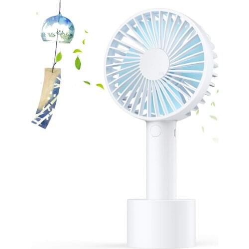 Rechargeable Portable Mini Handheld Fan with 2500 mAh Battery and 3 Speed Options for Office Room Outdoor Household Traveling