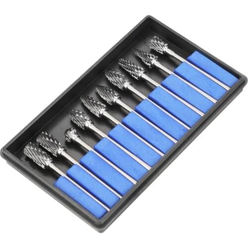 Rotary File 3X6mm Set Double-Grain Cemented Carbide Tungsten Steel Grinding Head Engraving Roller Sharpening Tool