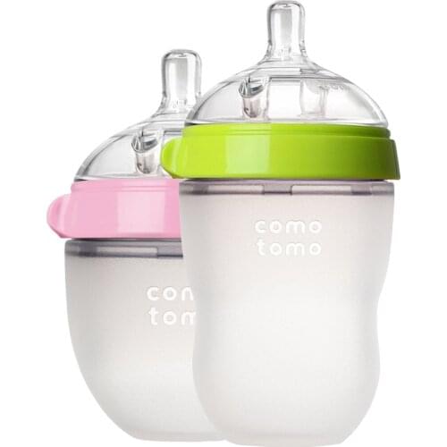 Comotomo bottle new born baby feeding bottle 150ml 250ml Pink Green for comotomo