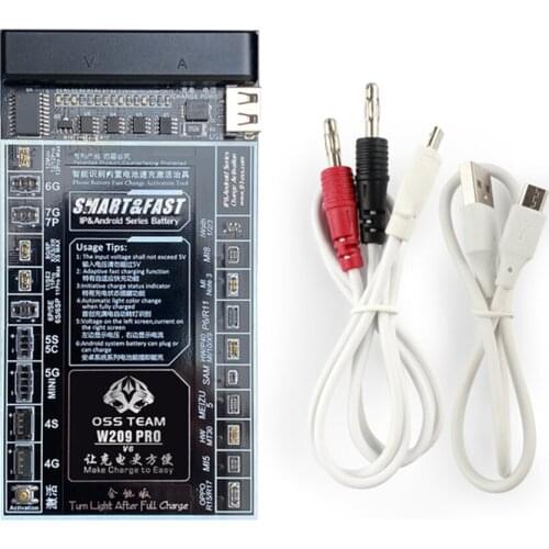 W209 PRO V6 For iPhone 4-8 Plus XS 11 12 PRO MAX Samsung Xiaomi Battery Tester Charger Charging Activation Circuit Board Test