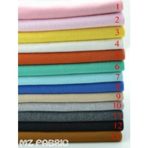 2x2 Stretchy Cotton Knitted Fabric 20 *100CM Sweater Cotton Rib Fabric for DIY sportswear close cuff fabric