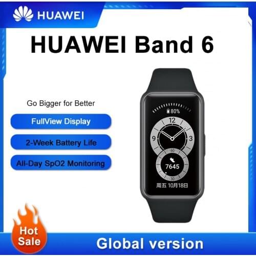 Global Version Huawei Band 6 Smartband Blood Oxygen 1.47''AMOLED Band6 Heart Rate LED Screen Tracker Sleep monitoring Band 6