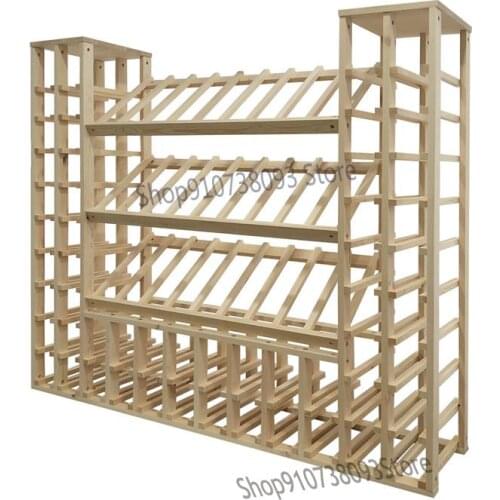 Red wine solid wood rack wine rack display rack wine cabinet creative wooden grapes custom made ornaments large capacity floor