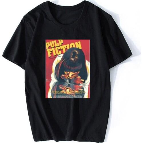 Movie Mia Wallace Pulp Fiction T Shirt Fashion Summer Quentin Tarantino Harajuku Woman/Men Tees Shirt Short Sleeve