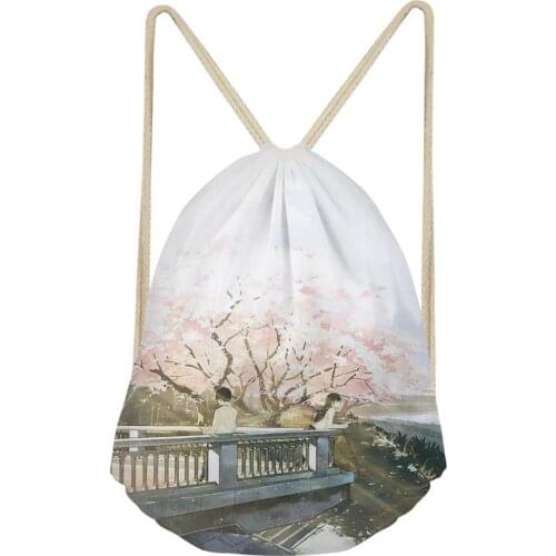 HaoYun Womens Drawstring Backpacks I want to eat your pancreas Pattern Beach Shoes Pockets Girls Mini Travel Organizer Bags