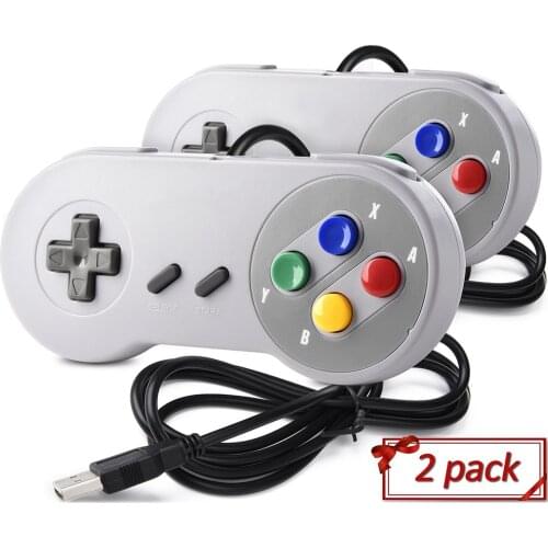 USB Controller Gamepad 2pcs Super Game Controller SNES USB Classic Gamepad Game joystick for raspberry pi