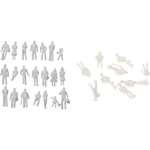 200Pcs Model Train People Figures - 100Pcs 1:75 & 100Pcs 1 : 100