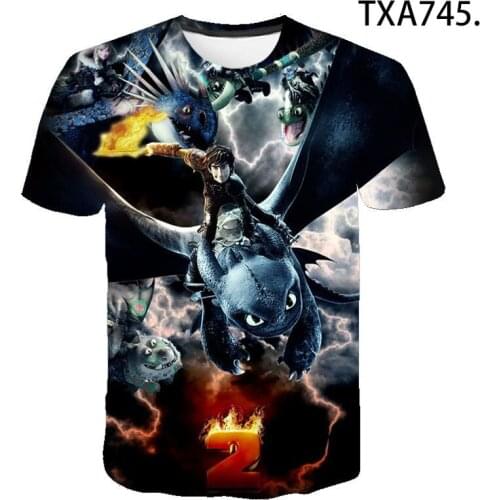 2020 Summer Dragon Movie 3D T Shirts Casual Men Women Children Fashion Boy girl Kids Print T-shirt Tops Tee