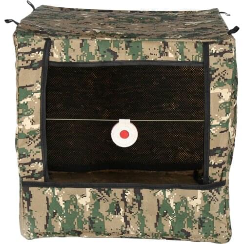 39x39cm Slingshot Target Box Stainless Steel Target Box Duble Muffler Cloth Practice Projectile Shooting Target Folding