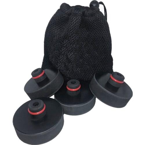 4Pcs Black Rubber Jack Lift Point Pad Adapter For Tesla Model 3/S/X Jack Pad Tool Chassis Jack Car Styling Accessories