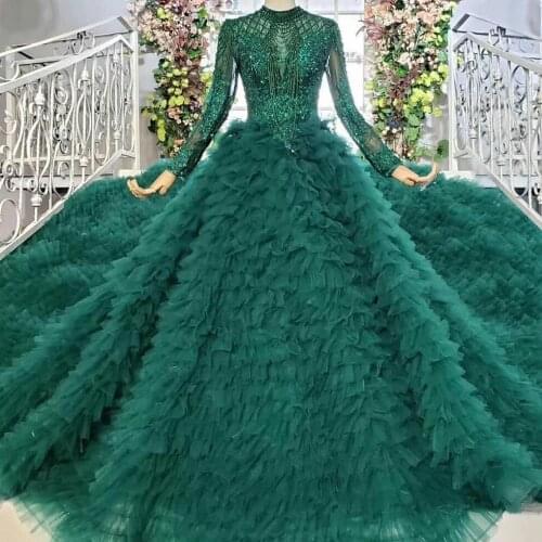 African Lace Fabric 2021 High Quality 3D Lace Green Color French Tulle Lace Fabrics 5yards With 3D For Wedding Dress M3488
