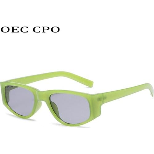 OEC CPO Vintage Square Sunglasses Women Brand Steampunk Cat eye Sun Glasses Female Small Punk Eyewear Lunette De Soleil Femme