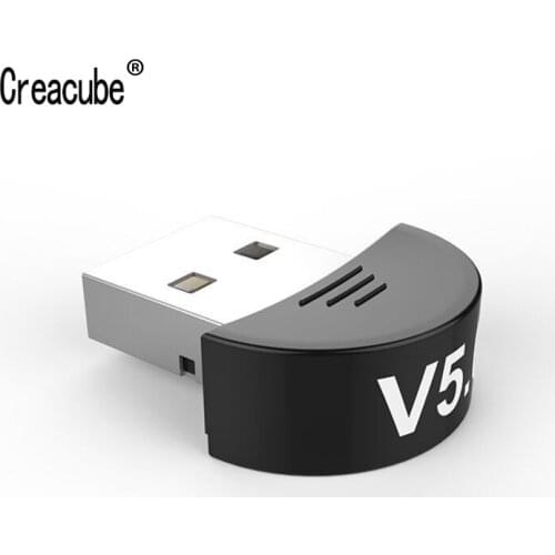 Creacube Wireless USB Bluetooth 5.0 Adapter Bluetooth Dongle Music Receiver Adaptador Bluetooth Transmitter PC With CD Driver
