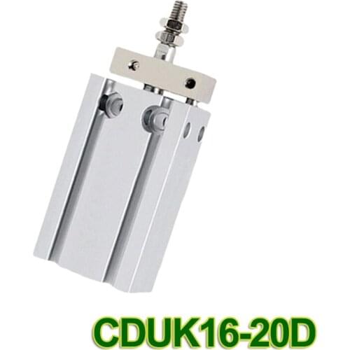 CDUK16-20D SMC type Double Acting Non-rotating Rod Type bore 16mm stroke 20mm Free Mount Cylinder Single Rod CUK16-20D CDUK