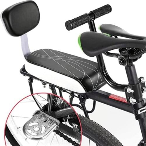 Children Bike Rear Seat Kit Safe Cushion With Armrest Safety Child Bicycle Seat Kids Saddle Accessories Cushion For Cycling