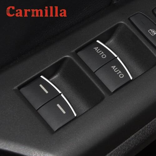 Carmilla ABS Chrome Car Interior Door Window Lift Switch Trim Sticker for Honda Civic 10th 2016 2017 2018 2019 2020 Accessories